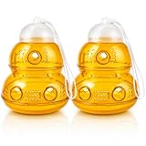 2 Pack Outdoor Hanging Wasp Trap with 6 Large Entry Holes & Multi-Vent Scent...