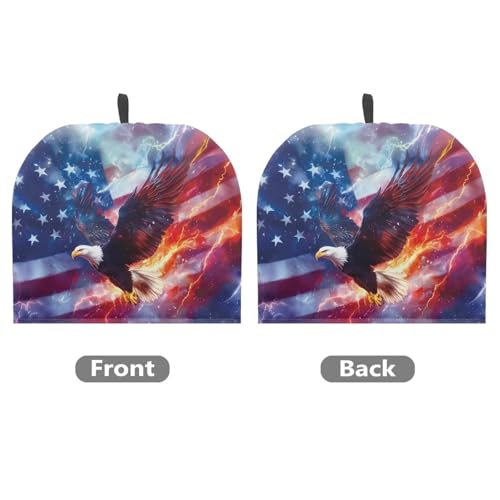 Image of Stars and Stripes Tea Pot Cozy for Keeping Warm Bald EagleTea Insulated Cosy Breakfast Warmer for America250,Dust Proof Flame Teapot Dust Protector Kitchen Decorative