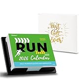 Pinchoco 2026 Desk Calendar - Daily Desk Calendar 2026, 2026 Motivational Calendar, Running Gear, 5.85'' x 4.85'', Daily Running Quotes and Inspiration for Runners - Green