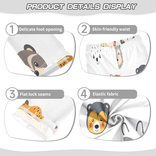 Toddler Girls Leggings Printed Yoga Pants Leggings Cartoon Animal Face for Kids3