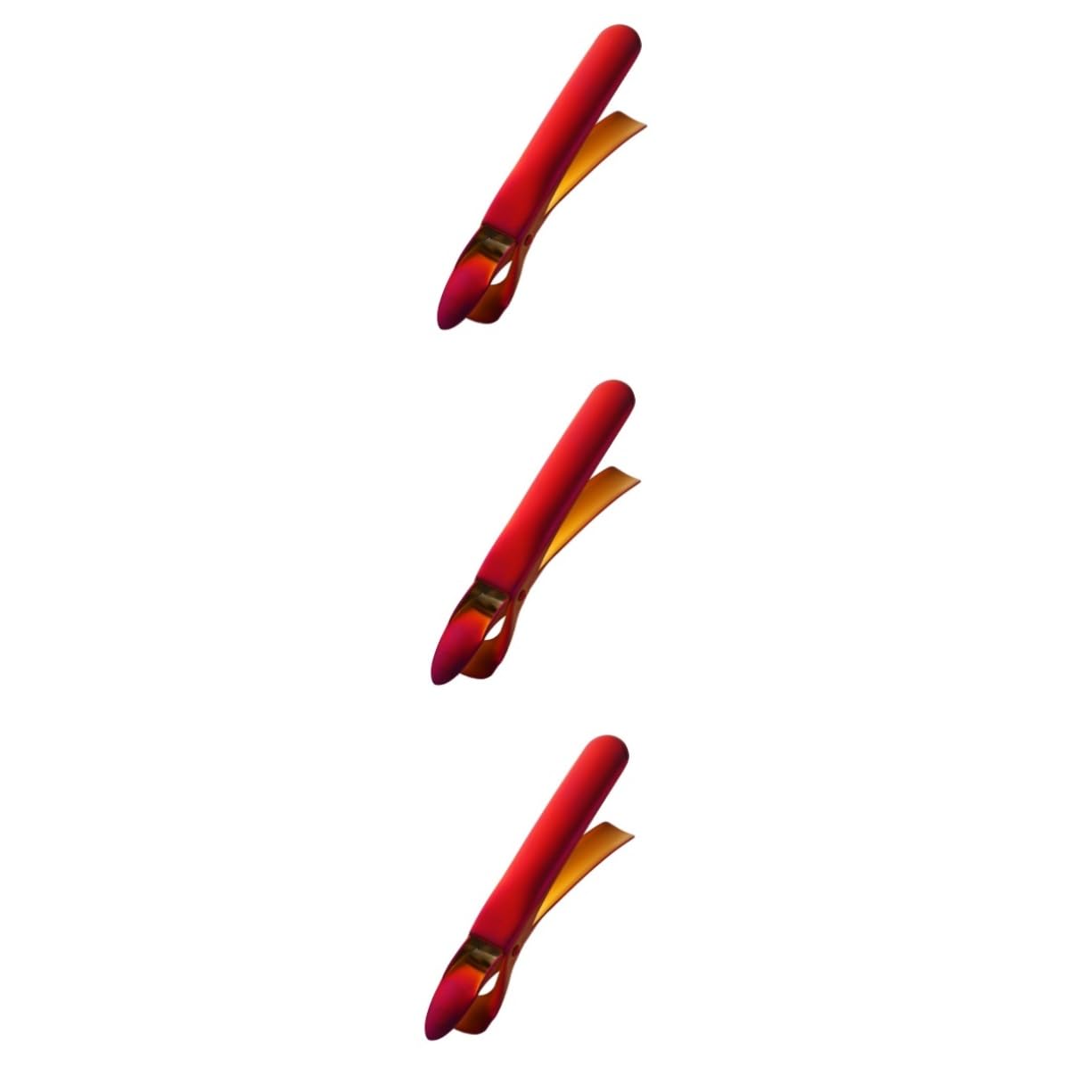 ABOOFAN 3 Pièces Pince de cuisine en acier inoxydable pinces à plats chauds clips anti-pince à chaud pince à bol avec ressort de sécurité pince à plat à thermique Anti-brûlure