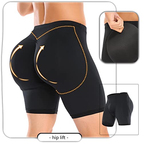 Zjhtk Men's Padded Shapewear Panties, Seamless Butt Lifter Comfort Brief, Hip Enhancer Tummy Control Underwear, Plus Size,Black,M #TOP1