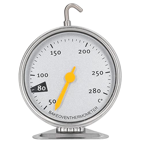 Stainless Steel Oven Thermometer with Round Dial for Kitchen and ...