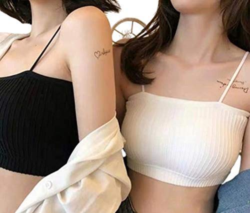 Camisole Sports Yoga Tank top with Straps for Women's and Girls Free Size (26 to 34 Bust-Size) (Removable Pad)