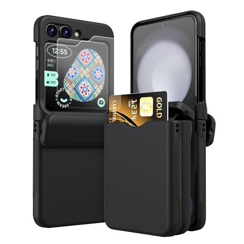 携帯ケース Galaxy Z Flip6/Flip7FE用薄型 折り畳み 強化ガラス保護フィルム カード収納 手帳型 ヒンジ保護 肌感PC マット表面 フリップ 可愛い 面白い フレーム おしゃれ キャラクター ワイヤレス充電 カバー レンズ保護 全面保護