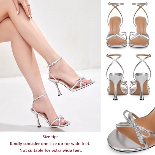 Image of iiimmu Women's Bow Heels 4 IN Stiletto Heeled Sandals for Women