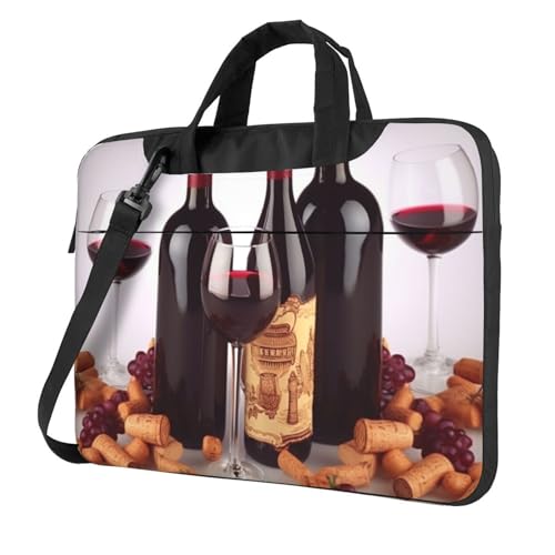 Sac à bandoulière pour ordinateur portable protection antichoc imperméable rouge vin