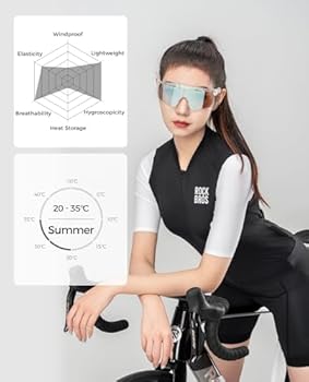 Maillot De Cyclisme Manches Longues Unisexe - Blanc/Noir - Anti-UV - Vélo Été