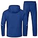 BGOWATU Men's Fleece Lined Tracksuits Set Winter Jacket Hoodie Sweatsuit Running Sport Pants Jogging Suits with Pockets Royal Blue XL