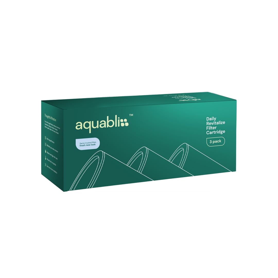 AquaBliss Cartucho de repuesto de filtro de ducha revitalizante multietapa de alto rendimiento, reduce los productos químicos y el cloro, restaura el equilibrio del pH, la piel brillante, las uñas