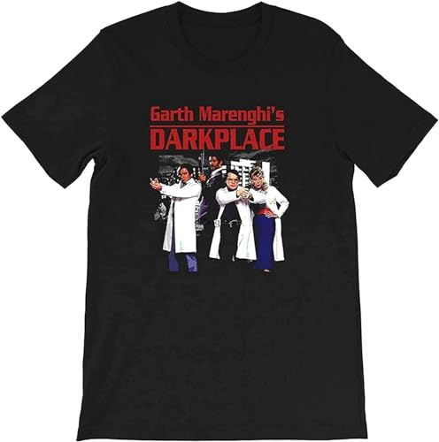 ZHUGU Men's Dark Place Hospital Garth Marenghi It Crowd Tv Series British Comedy 80S Funny Gift for Men Women Girls Unisex T-Shirt GIF Black