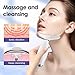 Face Neck Lifting Beauty Anti Wrinkle Device LED Photon Therapy Skin Tightening LED Light Therapy Facial Massager, 7 Colors, 7 Modes, Face and Neck Anti-Aging Device with 3 Intensity Levels, White