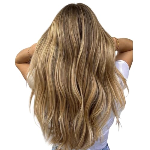 Image of WENNALIFE Invisi Edge Clip in Hair Extensions Real Human Hair, 12 Inch 80g 7pcs Balayage Chestnut Brown Mixed Dirty Blonde. Invisible PU Skin Weft Straight Extensiones De Cabello Hmano Clip Ins