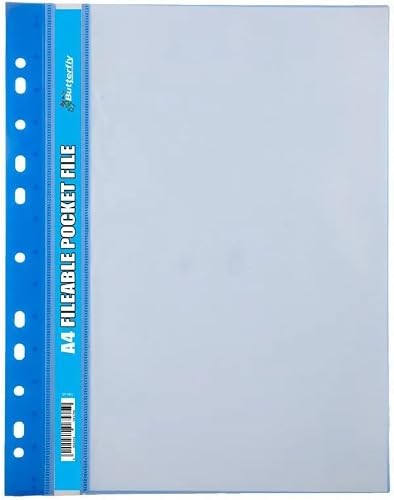 Butterfly A4 40µm 10-Sleeve Pocket File, Blue