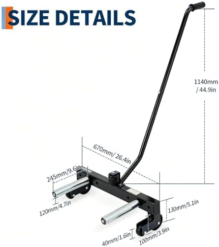 Garvee 500 LBS Heavy-Duty Tire Dolly, Adjustable Heavy-Duty Wheel Moving Cart Tire Transport Tool for Effortless Tire Moving & Storage in Garages, Workshops, Auto Repair Shops, Black — view 2