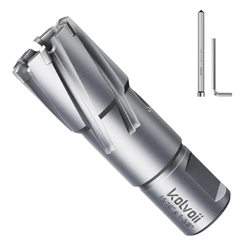 Kolvoii TCT Annular Cutter 15/16" Diameter x 1‑3/8" Depth, Mag Drill Bit