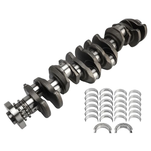 Image of Crankshaft with Main & Conrod Bearings STD for BMW Series 3, 4, 5, X3, X5, X6 N57D30 Diesel Engine 6 Cylinders - OEM Replacement, Premium Quality