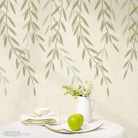 The Stencil StudioWillow Branches Stencil. Reusable Stencil suitable for stencilling walls, furniture, fabric and other arts & crafts. Suitable with any type of paint Size Extra Large (A1) (10400XL)