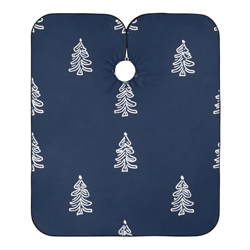 BOESI Graffiti Christmas Tree Pattern Barber Shawl, Waterproof Haircut Shawl, Haircut Salon Apron, Shaving Bib, 55 x 65 inches