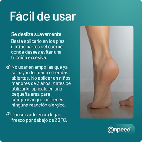Miniatura 6 de Compeed Stick Anti-fricción, Tratamiento Pies, Barra 8 ml | Fricción y Ampollas, uso diario con calzado, reduce rozaduras, fácil aplicación