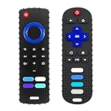 ERSIHUA 2Pcs Silicone Teething Toys, Remote Control Shape Teethers for Babies Remote Teething Toys, Silicone TV Remote Teether BPA Free/Refrigerator Safe