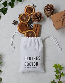 Clothes Doctor Made in Britain Orange and Cinnamon Scented Natural Fragrance Bag for Wardrobes Cloth Storage | Chemical, Plastic, Palm Oil & Cruelty Free, Plant Derived Vegan Biodegradable