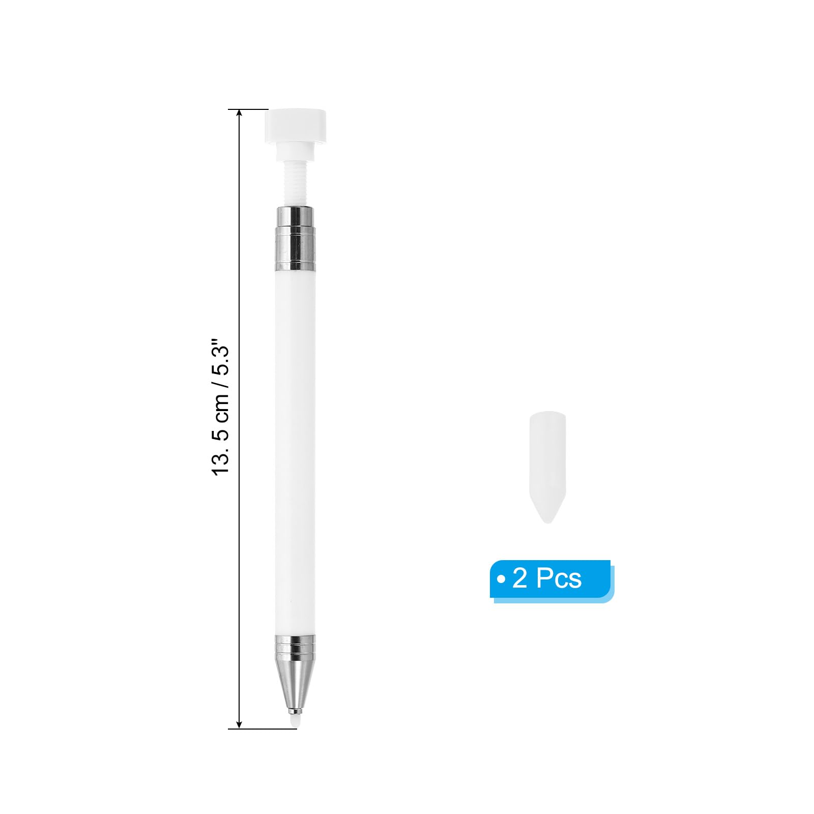 PATIKIL Diamond Art Pen with Wax, 2 Set Fine Point Diamond Art Accessories Refillable Wax Pen with Wax for Diamond Art Nail DIY Craft, White - Image 2