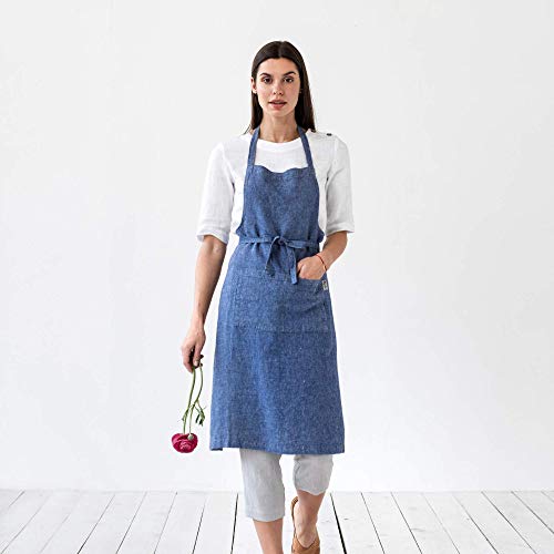 Magiclinen 100% Linen Apron - Cooking, Gardening, Grilling, Painting Apron With Pockets - Perfect For Women And Men (Denim, One Size) #TOP6