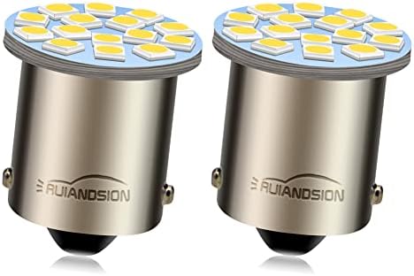 Ruiandsion 1156 LED-lampen, 2 stuks 1141 1003 BA15S LED-lampen 6V Super Helder 5630 17SMD LED-lampen Vervanging voor Achteruitrij-, Knipper- en Remlichten, Wit