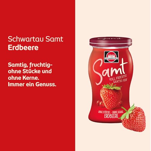 Schwartau Samt Erdbeere, Fruchtaufstrich ohne Stücke & ohne Kerne, 270g