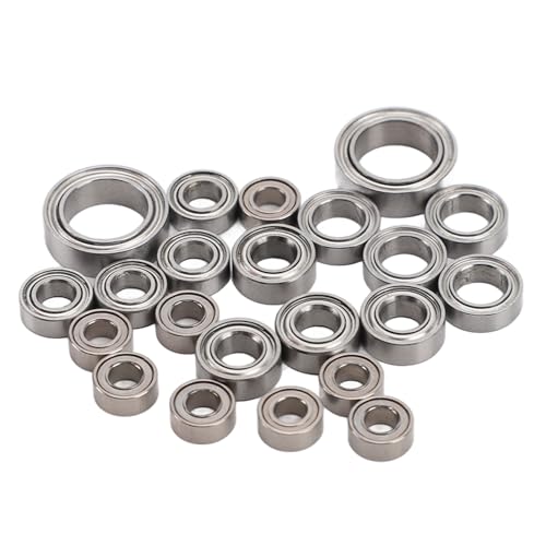 Conjunto de Rolamentos de Esferas de Alumínio, 22 Peças, Atualização de Liga de Metal, Rolamentos de