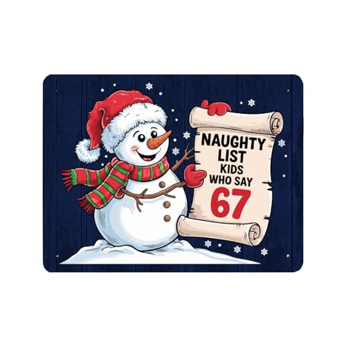 Naughty List Kids Who Say 67 Funny Christmas Tin Sign Funny Bathroom Decor For