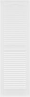 Vista 162 de Builders Edge 12 pulgadas de ancho x 48 pulgadas de alto, montante central superior de catedral estándar, persianas con listones abiertos, incluye