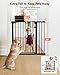 COMOMY Türschutzgitter Extra Hoch, 75-103cm Treppenschutzgitter ohne Bohren, Türgitter für Baby, Kinder, Hund und Katze, 91,5cm Hoch - Schwarz