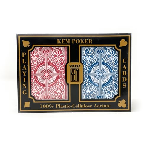 KEM Arrow Red and Blue Bridge Size Jumbo Index Playing Cards Height: 3.63" , Width: 2.38", Depth: 0.69 - Thumbnail 5