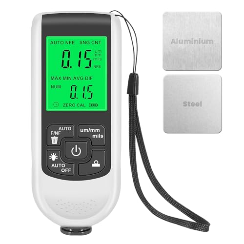 OBDResource Medidor de Espesor de Capa con Pantalla LCD, Rango 0-2000 um
