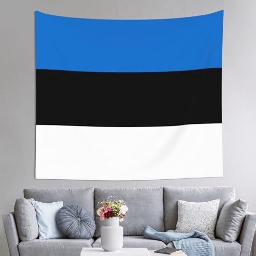 Grande tapisserie drapeau Estonie tissu leger lavable en machine