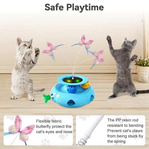 Xuyub-3in1-Cat-Toys-Interactive-Rechargeable-Ambush-Feather-Fluttering-Butterfly-Track-Balls-Touch-Activated-Automatic-Kitten-Toys-Cat-Toys-for-Indoor-Cats