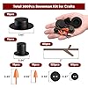 Outivity 300 Pcs Snowman Crafts DIY Kits for Winter Kids, Classroom & Group Craft Supplies, Includes 30 Mini Black Top Hats, 180 Snowman Craft Buttons, 30 Carrot Noses and 60 Hands #1