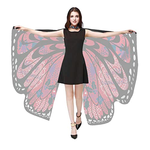 SANZH Cape Papillon Adulte - Châle Ailes de fée Papillon avec Couverture faciale | pour Les Accessoires de Mascarade Halloween Party Favors Gifts Cover