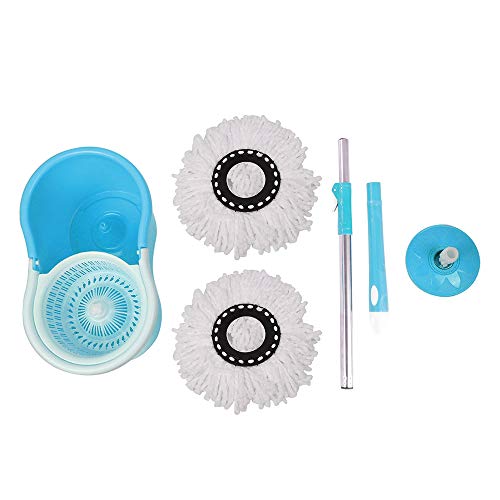 Set Eimer und Wischmopp aus Mikrofaser, zerlegbarer Eimer und magischer Mopp, 360 ° drehbar, mit austauschbarem Besen – Bild 3