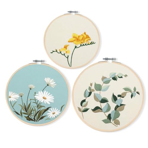 PEKNUX Kit De Paquete De Material De Bordado Diy, Kit De Producto Semiacabado De Flores, Combinación De Regalo De Costura Creativa
