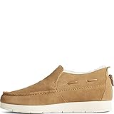 Sperry Men's Moc-Sider - Moccasin Footwear Designed with Water-Resistant Suede Uppers, Blown EVA Outsoles, and Microfleece Linings, Tan, 12 M