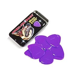 D’Andrea Snarling Dog Brain Lot de 12 médiators en nylon avec boîte métallique Violet 0,60 mm - Les Beatles, Paul McCartney, John Lennon, RIngo Starr, George Harrison