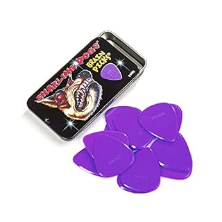 D’Andrea Snarling Dog Brain Lot de 12 médiators en nylon avec boîte métallique Violet 0,60 mm - Les Beatles, Paul McCartney, John Lennon, RIngo Starr, George Harrison