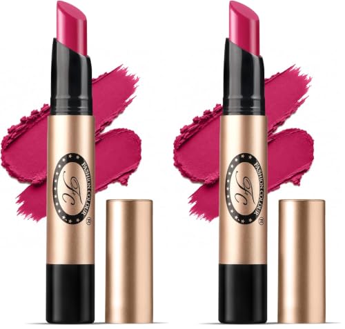 Image of Fashion Colour Supreme Lasting Honey Lip Non Transfer Lipstick 2.6g | Lipstick For Women | Available in 18 Super Creamy Shades | (305-Fuchsia, 2.6g) (Pack of 2)