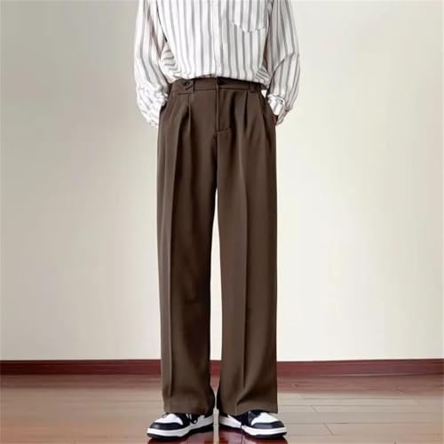Men Suit Pants Social Pants Korean Loose Straight Wide Leg Pants Office Trousers2