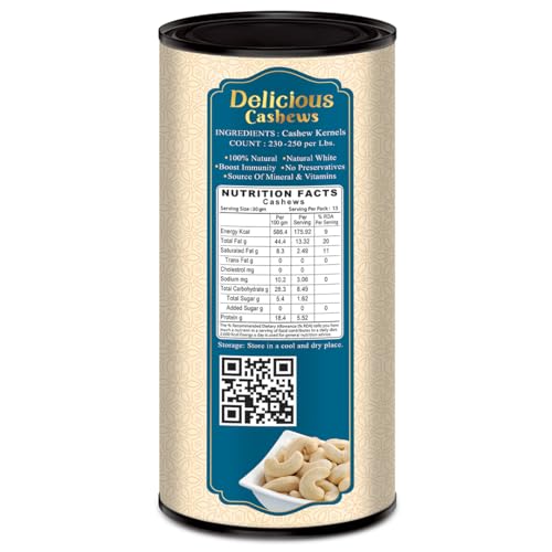 Image of DRIFRUTZ Delicious Cashew W240 | 800g (400g x 2) | Whole Cashew Kernels | Known for Mild Sweetness, Smooth Texture, and Satisfying Bite in Every Handful