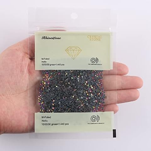 2880pcs SS6 2mm Flat Back Hotfix Rhinestones Iron on Crystals Heat Press Glass Stones for Garment Clothes Cover
