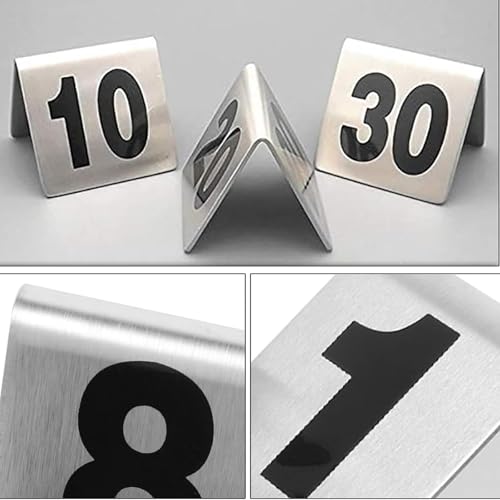 Plaques d'immatriculation de table en acier inoxydable support tente double face en V restaurant